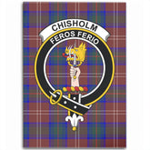 Chisholm Hunting Modern Tartan Crest Area Rug